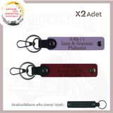 MiaWiki Armağan Motosiklet Anahtarlık 2'li Set, Standart, MH-KAN-MT-10847x2, Mor Menekşe-Bordo-siyah, üniseks-yetişkin