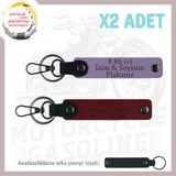 MiaWiki Armağan Motosiklet Anahtarlık 2'li Set, Standart, MH-KAN-MT-7847x2, Mor Menekşe-Bordo-siyah, üniseks-yetişkin