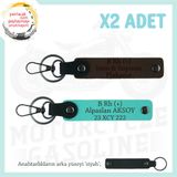MiaWiki Armağan Motosiklet Anahtarlık İsim Plaka Kan, Standart, MH-KAN-MT-7621x2, Koyu Kahve-Turkuaz-siyah, üniseks-yetişkin