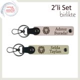 MiaWiki Aslan Temalı Kişiye Özel İsimli Anahtarlık, Standart, MH-KAN-38464x2, pudra-sütlü kahve, erkek