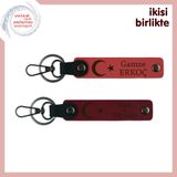 MiaWiki Ay Yıldız Anahtarlık Kişiye Özel İsimli, Standart, MH-KAN-32626x2, nar çiçeği-bordo, üniseks-yetişkin