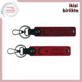 MiaWiki Ay Yıldız Desenli 2'li Anahtarlık, Standart, MH-KAN-32488x2, bordo-kırmızı, üniseks-yetişkin