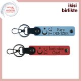 MiaWiki Ay Yıldız TC 2'li İsimli Anahtarlık, Standart, MH-KAN-32850x2, gök mavi-nar çiçeği, üniseks-yetişkin
