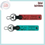MiaWiki Ay Yıldız TC Desenli Kişisel Anahtarlık x2, Standart, MH-KAN-32954x2, nar çiçeği-koyu turkuaz, üniseks-yetişkin