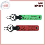 MiaWiki Ay Yıldız TC Temalı İsimli 2'li Anahtarlık, Standart, MH-KAN-32832x2, fıstık yeşil-nar çiçeği, üniseks-yetişkin