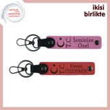 MiaWiki Ay Yıldız TC Temalı İsimli Anahtarlık Takımı, Tek Ebat, MH-KAN-32976x2, pembe-nar çiçeği, üniseks-yetişkin
