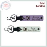 MiaWiki Ayyıldız Kurt Göktürk Anahtarlık Takımı, Standart, MH-KAN-33356x2, mor menekşe-beyaz, üniseks-yetişkin
