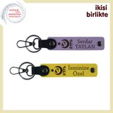 MiaWiki Ayyıldız Kurt Göktürk İşlemeli Anahtarlık Takımı, 11.5 cm x 2.3 cm, MH-KAN-33368x2, mor menekşe-sarı, üniseks-yetişkin