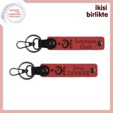 MiaWiki Ayyıldız Kurt Göktürk Motif İsimli Anahtarlık, 11.5 cm x 2.3 cm, MH-KAN-33383x2, nar çiçeği-nar çiçeği, üniseks-yetişkin