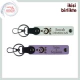 MiaWiki Ayyıldız Kurt Göktürk Temalı 2'li Anahtarlık, 11.5 cm x 2.3 cm, MH-KAN-33220x2, beyaz-mor menekşe, üniseks-yetişkin