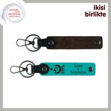 MiaWiki Ayyıldız Kurt Göktürk Temalı İsimli Anahtarlık, Standart, MH-KAN-33289x2, koyu kahve-koyu turkuaz, üniseks-yetişkin