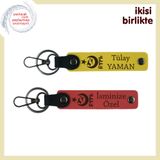 MiaWiki Ayyıldız Kurt Göktürklü Deri Anahtarlık Takımı, Standart, MH-KAN-33437x2, sarı-nar çiçeği, üniseks-yetişkin