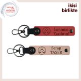 MiaWiki Ayyıldız Temalı İsim Yazılı 2'li Anahtarlık Seti, Standart, MH-KAN-32316x2, nar çiçeği-yavru ağzı, üniseks-yetişkin