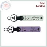 MiaWiki Ayyıldız Türkiye Temalı 2'li İsimli Anahtarlık, Tek Ebat, MH-KAN-33544x2, beyaz-mor menekşe, üniseks-yetişkin