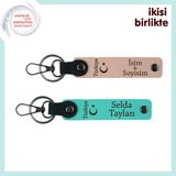 MiaWiki Ayyıldız ve Türkiye Deri Anahtarlık Set, Standart, MH-KAN-33820x2, yavru ağzı-turkuaz, üniseks-yetişkin