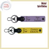 MiaWiki Ayyıldız ve Türkiye İşlemeli Anahtarlık Seti, 11.5 cm x 2.3 cm, MH-KAN-33692x2, mor menekşe-sarı, üniseks-yetişkin