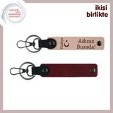 MiaWiki Ayyıldız ve Türkiye Kişisel Deri Anahtarlık, Standart, MH-KAN-33807x2, yavru ağzı-bordo, üniseks-yetişkin