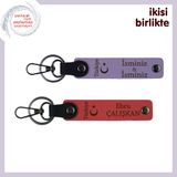 MiaWiki Ayyıldız ve Türkiye Motifli Anahtarlık Seti, 11.5 cm x 2.3 cm, MH-KAN-33689x2, mor menekşe-nar çiçeği, üniseks-yetişkin