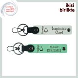 MiaWiki Ayyıldız ve Türkiye Temalı Hediye Anahtarlık, Tek Ebat, MH-KAN-33535x2, beyaz-açık yeşil, üniseks-yetişkin