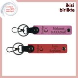 MiaWiki Ayyıldız ve Türkiye Temalı İsimli Anahtarlık, Tek Ebat, MH-KAN-33725x2, pembe-nar çiçeği, üniseks-yetişkin