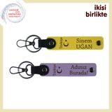 MiaWiki Ayyıldız ve Türkiye Yazılı Anahtarlık Seti, 11.5 cm x 2.3 cm, MH-KAN-33760x2, sarı-mor menekşe, üniseks-yetişkin