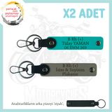 MiaWiki B+ Kan Grubu Motosiklet Anahtarlık İkili Set, Tek Ebat, MH-KAN-MT-7718x2, Kül Gri-Koyu Turkuaz-siyah, üniseks-yetişkin