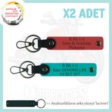 MiaWiki B+ Kan Grubu Yazılı Motorcu Anahtarlık, Standart, MH-KAN-MT-7952x2, Nar Çiçeği-Koyu Turkuaz-lacivert, üniseks-yetişkin