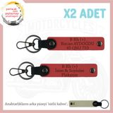 MiaWiki B Rh (+) Kan Grubu Deri Anahtarlık Motor, Tek Ebat, MH-KAN-MT-7993x2, Nar Çiçeği-sütlü kahve, üniseks-yetişkin