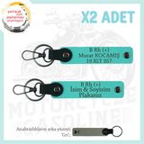 MiaWiki B Rh (+) Kan Grubu Motor Plaka Anahtarlık, Standart, MH-KAN-MT-8185x2, Turkuaz-gri, üniseks-yetişkin