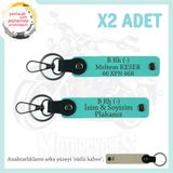 MiaWiki B Rh (-) Kan Grubu Motor Plaka Anahtarlık, Standart, MH-KAN-MT-9188x2, Turkuaz-sütlü kahve, üniseks-yetişkin