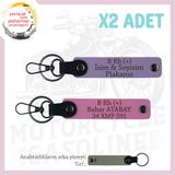 MiaWiki B Rh (+) Kan Grubu Motosiklet Anahtarlık, Standart, MH-KAN-MT-7877x2, Mor Menekşe-Pembe-gri, üniseks-yetişkin