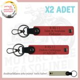 MiaWiki B Rh (-) Kan Grubu Motosiklet Anahtarlık, Tek Ebat, MH-KAN-MT-8993x2, Nar Çiçeği-sütlü kahve, üniseks-yetişkin