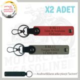 MiaWiki B Rh (-) Kan Grubu Yazılı Anahtarlık, Tek Ebat, MH-KAN-MT-8957x2, Nar Çiçeği-Kül Gri-lacivert, üniseks-yetişkin