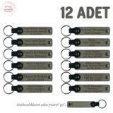 MiaWiki Babalar Günü Hediyesi İsim Yazılı Anahtarlık, Tek Ebat, MH-KAN8534X12, Kül Gri & Gri, üniseks-yetişkin