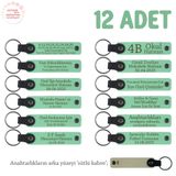 MiaWiki Babalar Günü Hediyesi Kişiye Özel Anahtarlık, Standart, MH-KAN8523X12, Açık Yeşil & Sütlü Kahve, üniseks-yetişkin