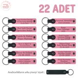 MiaWiki Bebek Diş Buğdayı Kutlaması Anahtarlık 22'li, Standart, MH-KAN8579X22, Pembe & Siyah, üniseks-yetişkin