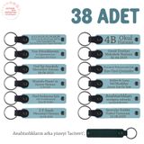 MiaWiki Bebek Mevlidi Hatırası Anahtarlık 38'li Set, 38'li Set, MH-KAN8539X38, Gök Mavi & Lacivert, üniseks-bebek