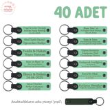 MiaWiki Bebek Mevlidi Hatırası İsim Yazılı Anahtarlık, Standart, MH-KAN8528X40, Açık Yeşil & Yeşil, üniseks-bebek