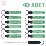 MiaWiki Bebek Mevlidi Hatırası İsim Yazılı Anahtarlık, Standart, MH-KAN8535X40, Açık Yeşil & Lacivert, üniseks-bebek