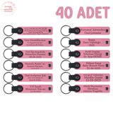 MiaWiki Bebek Mevlidi Hatırası İsim Yazılı Anahtarlık, Standart, MH-KAN8576X40, Pembe, üniseks-bebek