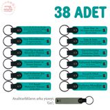 MiaWiki Bebek Mevlidine Özel İsim Yazılı Anahtarlık, Tek Ebat, MH-KAN8565X38, Koyu Turkuaz & Gri, üniseks-bebek