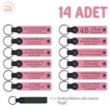 MiaWiki Bebek Ziyaretine Hediyelik Anahtarlık 14'lü Set, Standart, MH-KAN8581X14, Pembe & Yeşil, üniseks-bebek