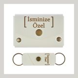 Miawiki Beyaz Renk, Isminiz Için Özel Hazırlanan Hediye Seti, Koleksiyonluk Cüzdan ve Anahtarlık Takımı