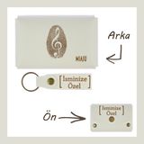Miawiki Beyaz Renk, Müzik Enstrümanı Kullananlar Için, Isme Özel Cüzdan ve Anahtarlık Seti, Çok Özel