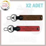 MiaWiki Biker Stiline Motor Anahtarlık İsim Plaka Kan, Standart, MH-KAN-MT-4512x2, Nar Çiçeği-Açık Kahve, üniseks-yetişkin