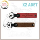 MiaWiki Biker Stiline Motor Anahtarlık İsim Plaka Kan, Standart, MH-KAN-MT-4712x2, Nar Çiçeği-Açık Kahve, üniseks-yetişkin