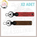 MiaWiki Biker Stiline Motor Anahtarlık İsim Plaka Kan, Standart, MH-KAN-MT-5112x2, Nar Çiçeği-Açık Kahve, üniseks-yetişkin