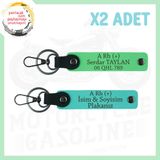 MiaWiki Biker Stiline Özel İsim Plaka Kan Grubu Anahtarlık, Standart, MH-KAN-MT-4360x2, Turkuaz-Fıstık Yeşil, üniseks-yetişkin