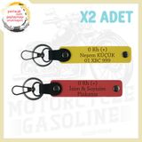 MiaWiki Bikerlar İçin İsim Plaka Kan Grubu Anahtarlık, Standart, MH-KAN-MT-4724x2, Nar Çiçeği-Sarı, üniseks-yetişkin