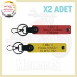 MiaWiki Bikerlar İçin İsim Plaka Kan Grubu Anahtarlık, Standart, MH-KAN-MT-5324x2, Nar Çiçeği-Sarı, üniseks-yetişkin